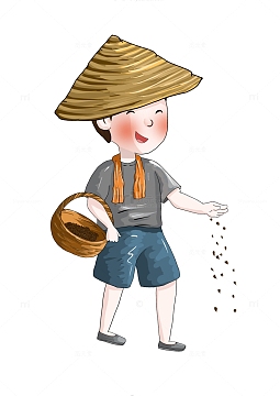 谷雨节气播种春种元素