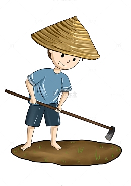 谷雨节气耕种元素