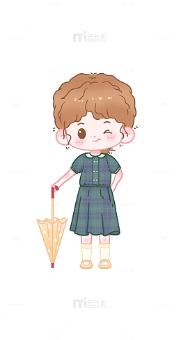 Q版卡通可爱女孩