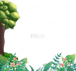 手绘夏季装饰海报花边元素