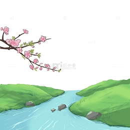 清明节写意插画素材