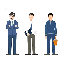 扁平风商务人士