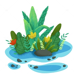 二十四节气谷雨手绘插画