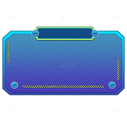 蓝色时尚科技大数据可视化标题文本边框
