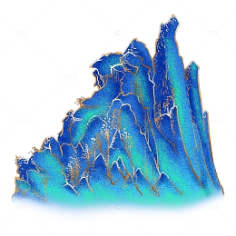 山，蓝山，蓝色，古风