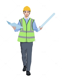 劳动节工程师劳动人民工人人物手绘插画