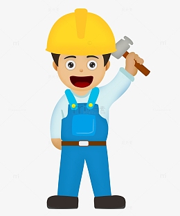 工人卡通人物手绘
