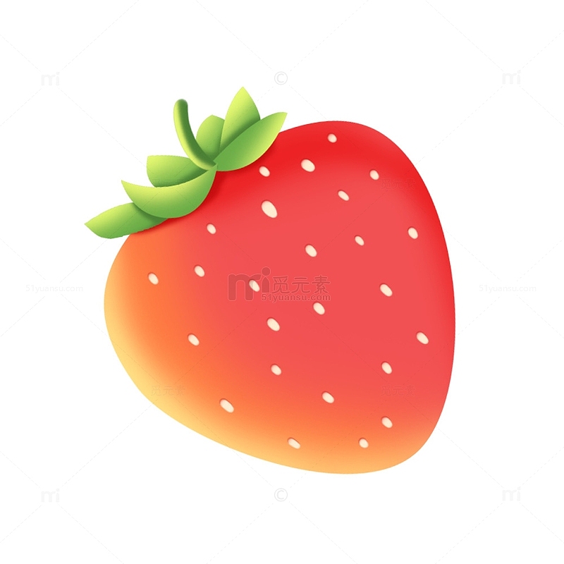 红色水果草莓元素