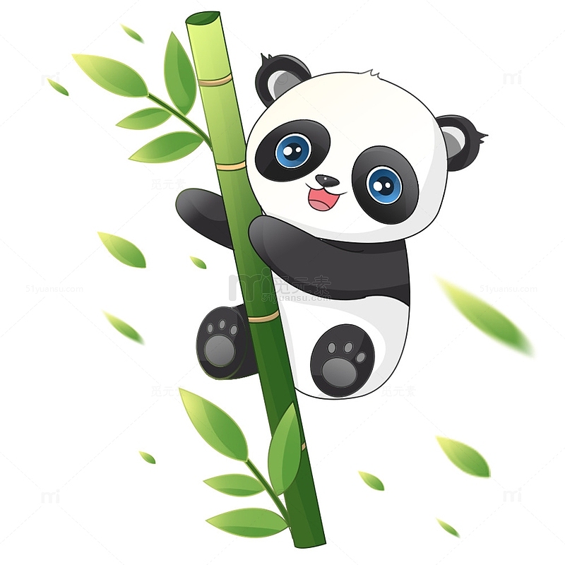 卡通可爱小动物熊猫元素