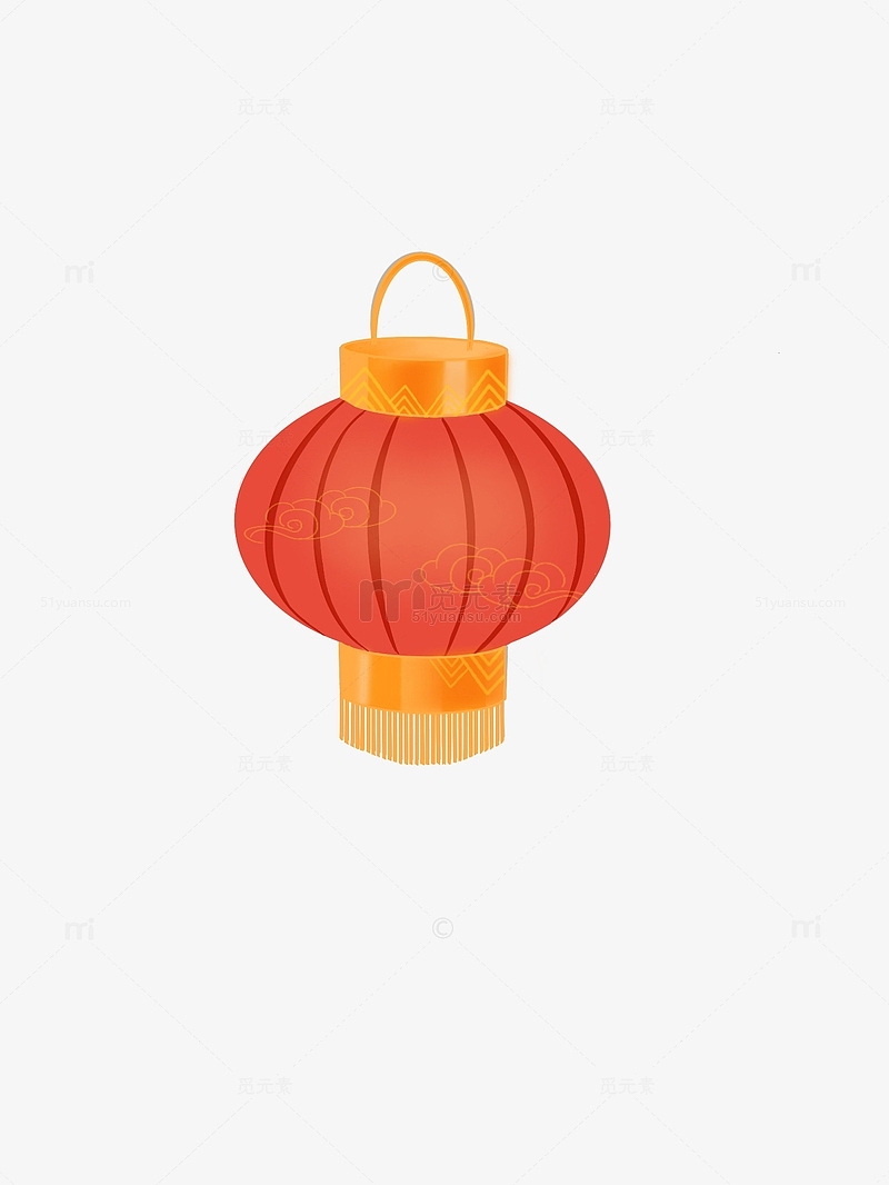 灯笼手绘节日喜庆红色红灯笼中国风
