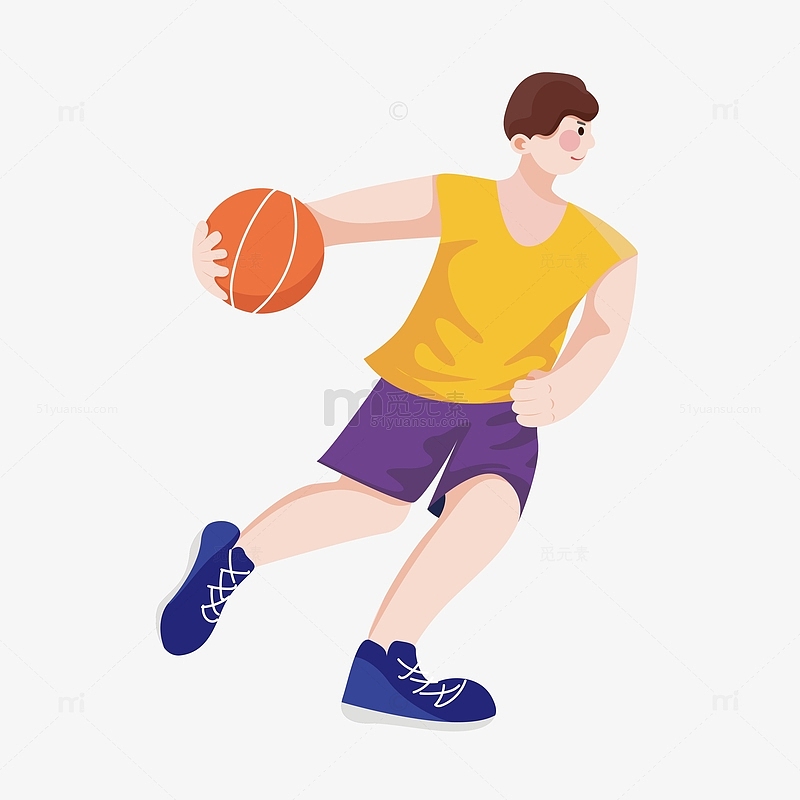 活力打篮球男生元素