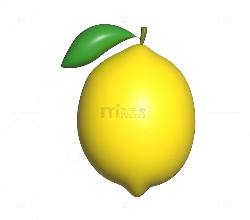 AI膨胀效果水果柠檬