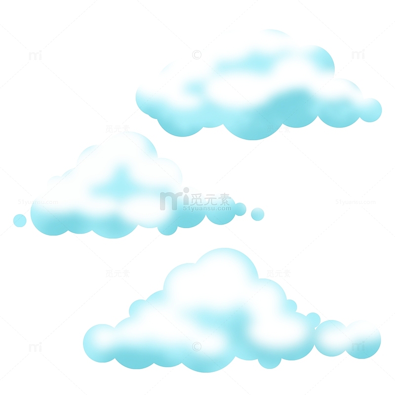 云朵浮云插画装饰元素