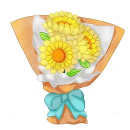 节日送花心情美好包装花束
