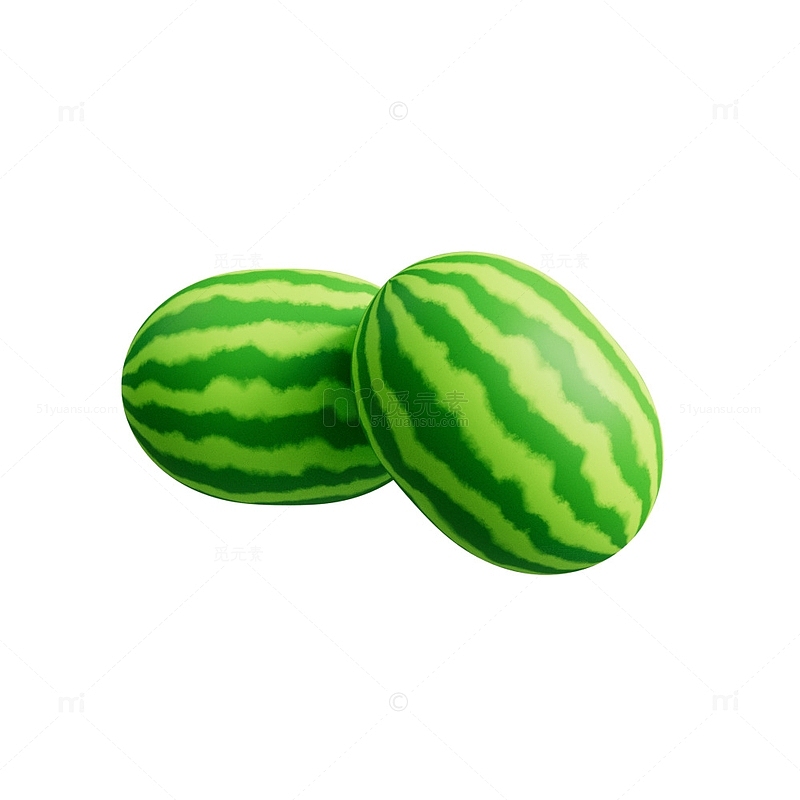 3D立体夏天的西瓜