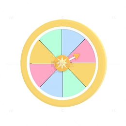 3d立体大转盘彩色卡通抽签选择运气小机关