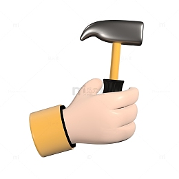 五一劳动节工具包手持锤子可爱卡通