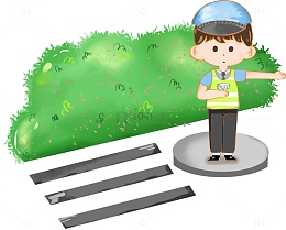 卡通手绘交警插画