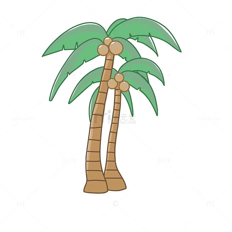 夏季沙滩椰树