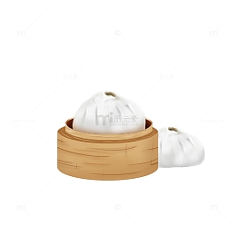 手绘食物包子早餐