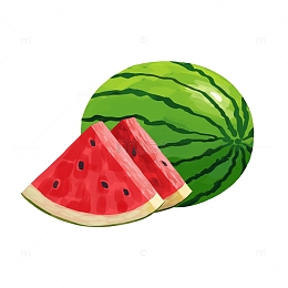 立夏卡通西瓜几块西瓜