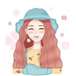 微笑女孩头像可爱夏日穿搭小清新风格头像
