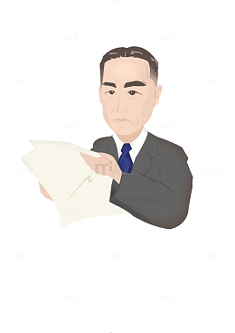 人物半身 插画 卡通 慈祥 新闻