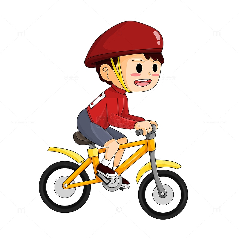 自行车运动会体育锻炼卡通儿童运动员