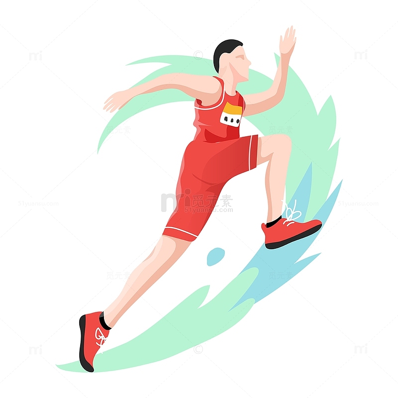 亚运会跑步运动员比赛田径奔跑运动会拼搏