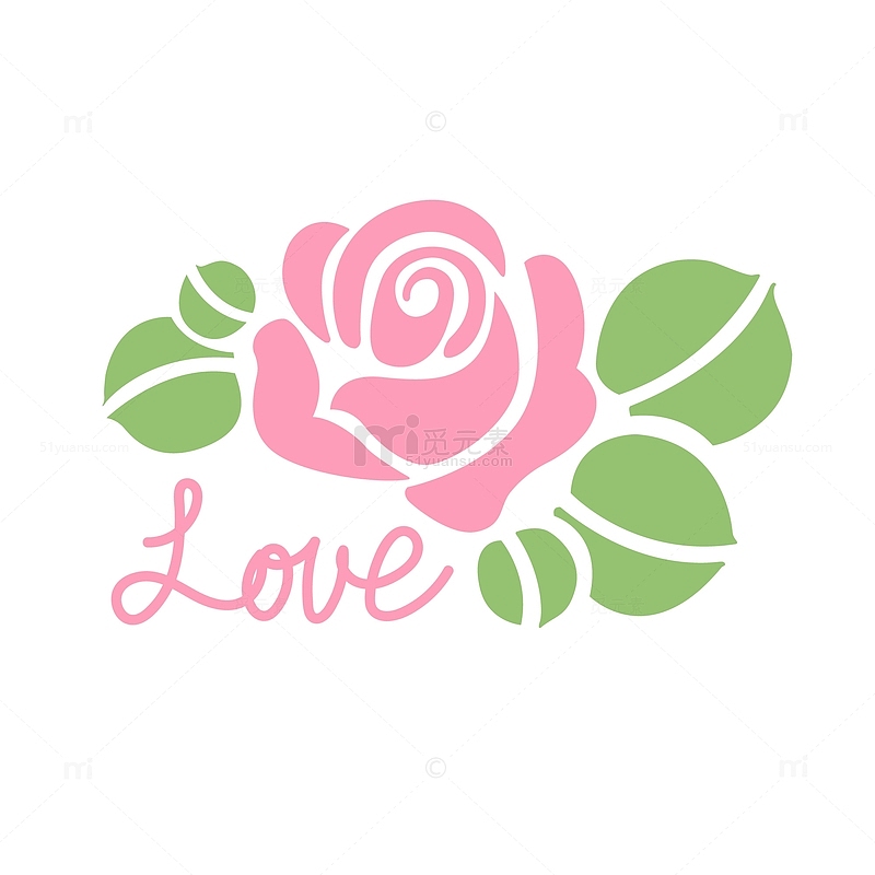 520爱情玫瑰花元素
