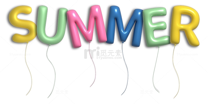 庆祝夏天3D立体气球