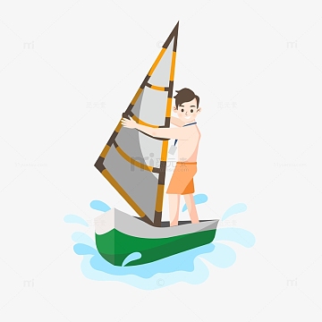 亚运会帆船帆板运动员比赛海上冲浪