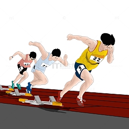 跑道上的热血男儿