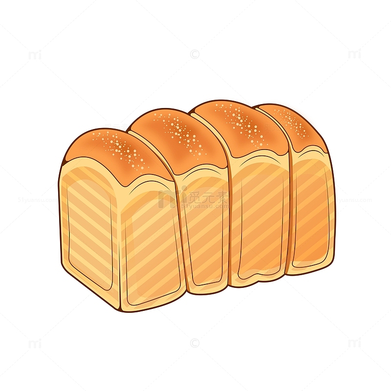 土司面包矢量潮流插画元素