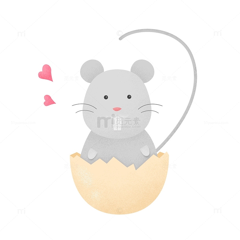 可爱小老鼠手绘图