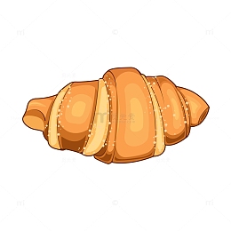 牛角面包矢量潮流插画元素