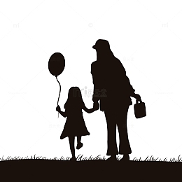 母亲节亲子户外剪影