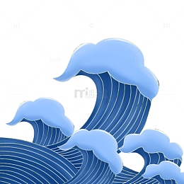 水浪浪花大波浪