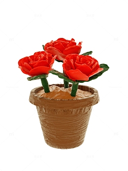 3D粘土520玫瑰花