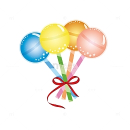 星空马卡龙棒棒糖彩色糖果矢量装饰元素