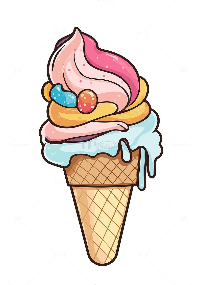 夏天吃冰淇淋避暑