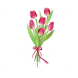 520母亲节郁金香捧花浪漫约会告白花朵