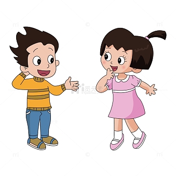 讲话对话小朋友男孩女孩