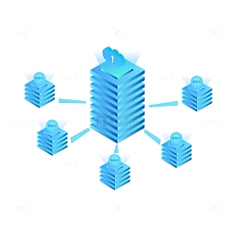 科技感可视化2.5D元素用图