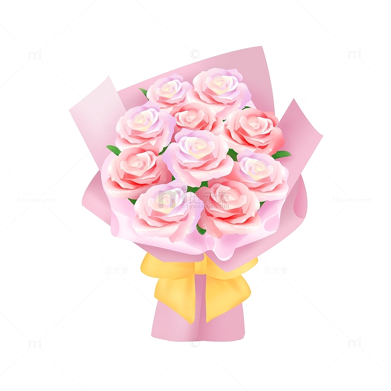 粉色玫瑰花花束