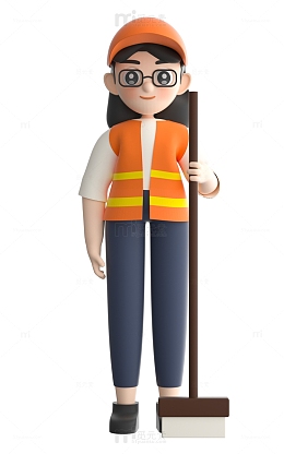 劳动节劳动者3d人物