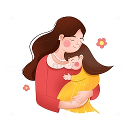 母亲节母女相拥