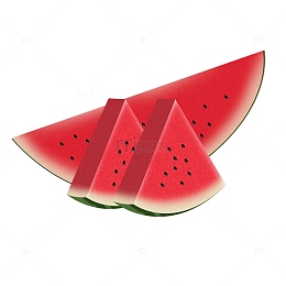 立夏手绘切开西瓜