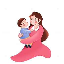 母亲节母子相拥