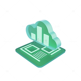 荧光玻璃互联网云端数据信息可视化图标